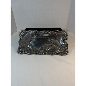 Vintage 2001 Arthur Court Aluminum Salmon Fish Rectangular Tray Platter 11.5"